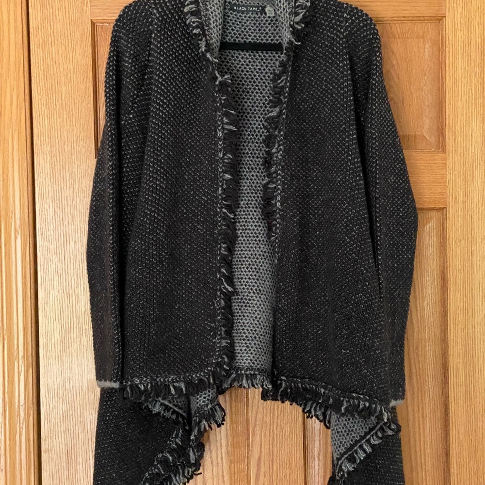 Black tape cardigan NWT